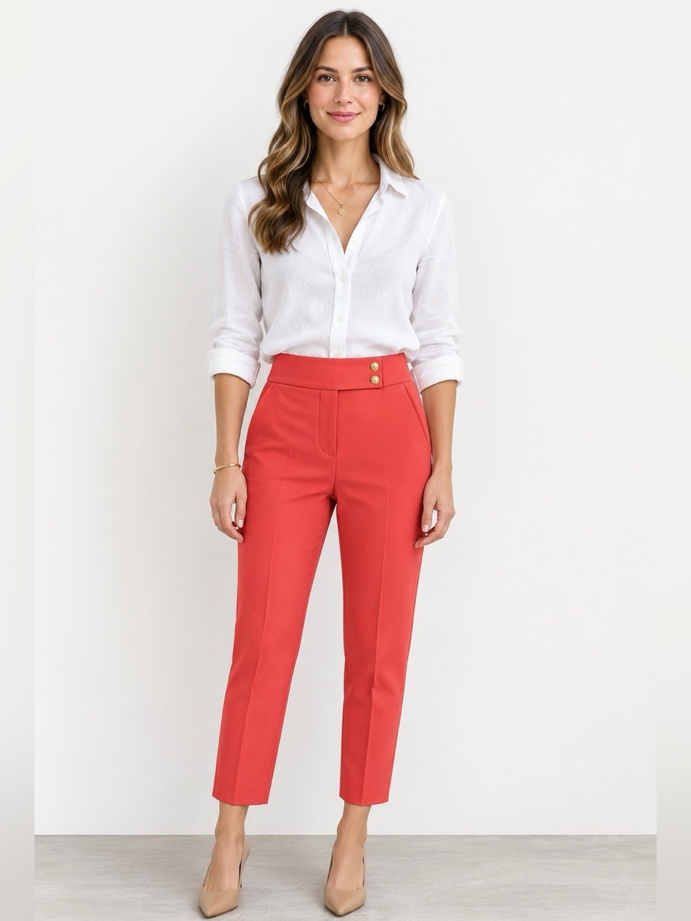 Veronica Beard Kanto Pants Coral Size 2 Professional Career Office Old Money